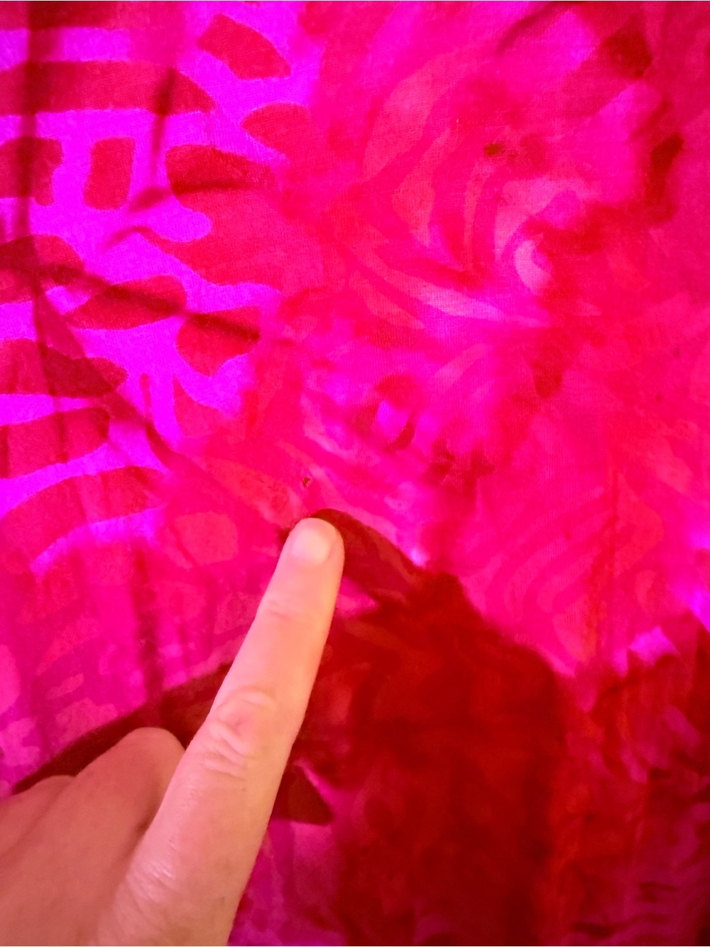 Vibrant Pink Tie Dye Patterned Midi Dress by Dunia - Picture 3 of 6